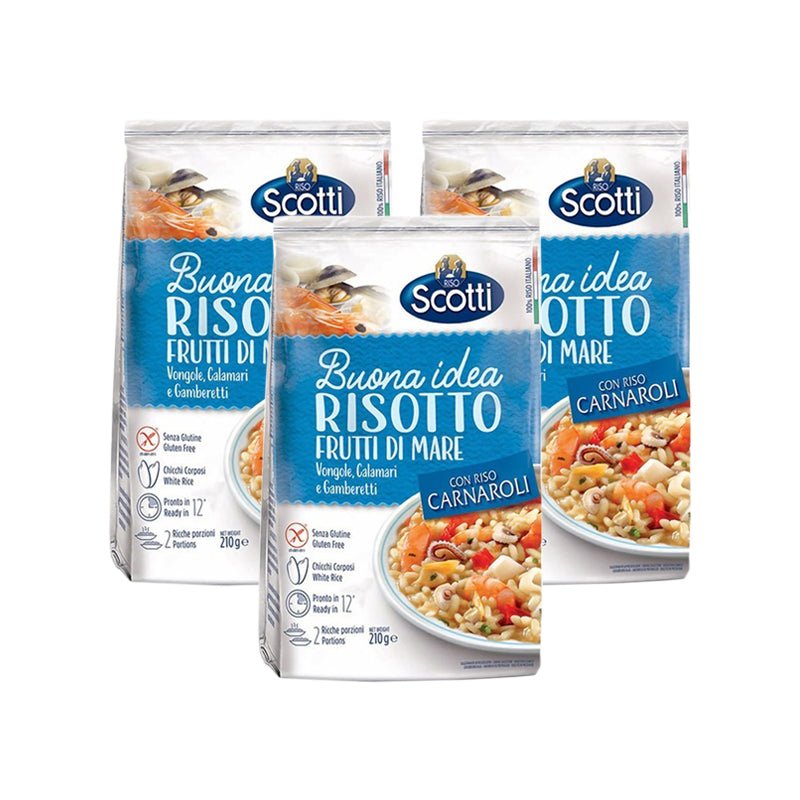 Riso Scotti Risotto Seafood (3-Pack Set) – Open Bottle