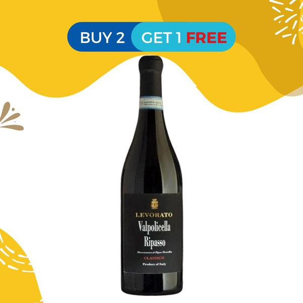 BUY 2 GET 1 FREE: Levorato Valpolicella Ripasso DOC Classico 2016 - Open Bottle