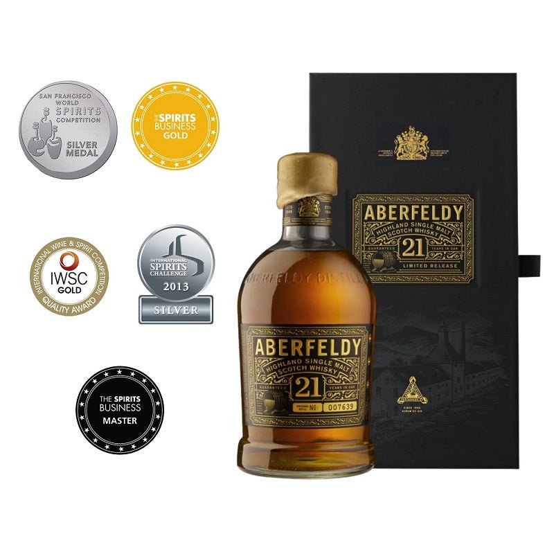 Aberfeldy 21 Years Old Single Malt Scotch Whisky - Open Bottle