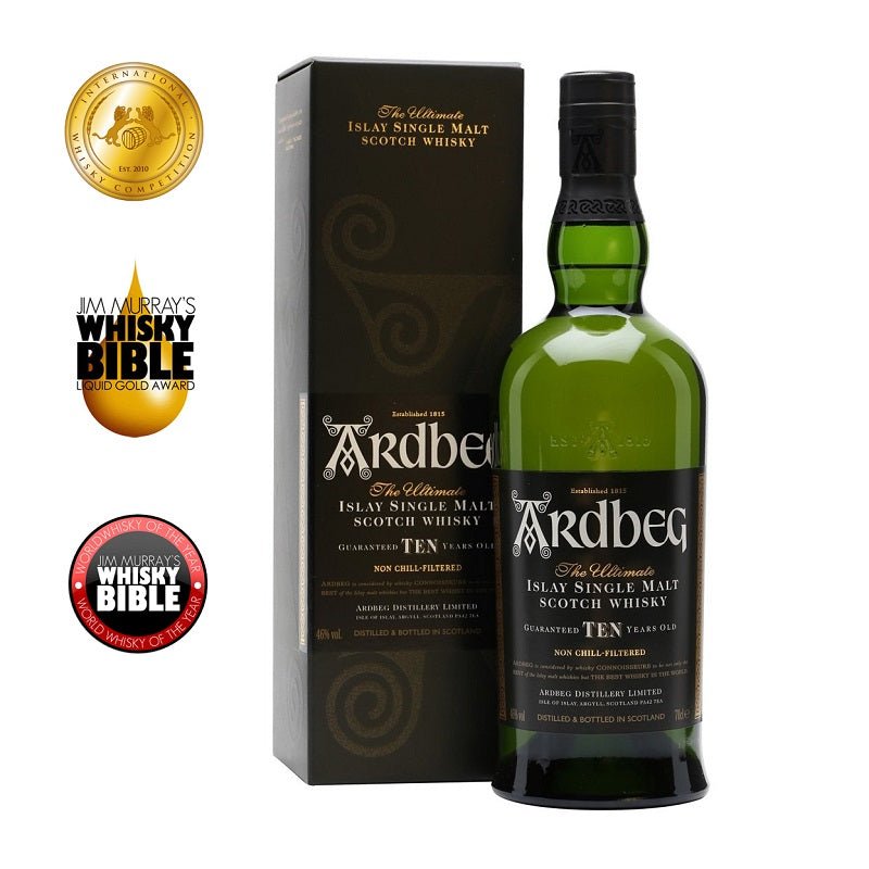Ardbeg 10 Years Old Single Malt Scotch Whisky - Open Bottle