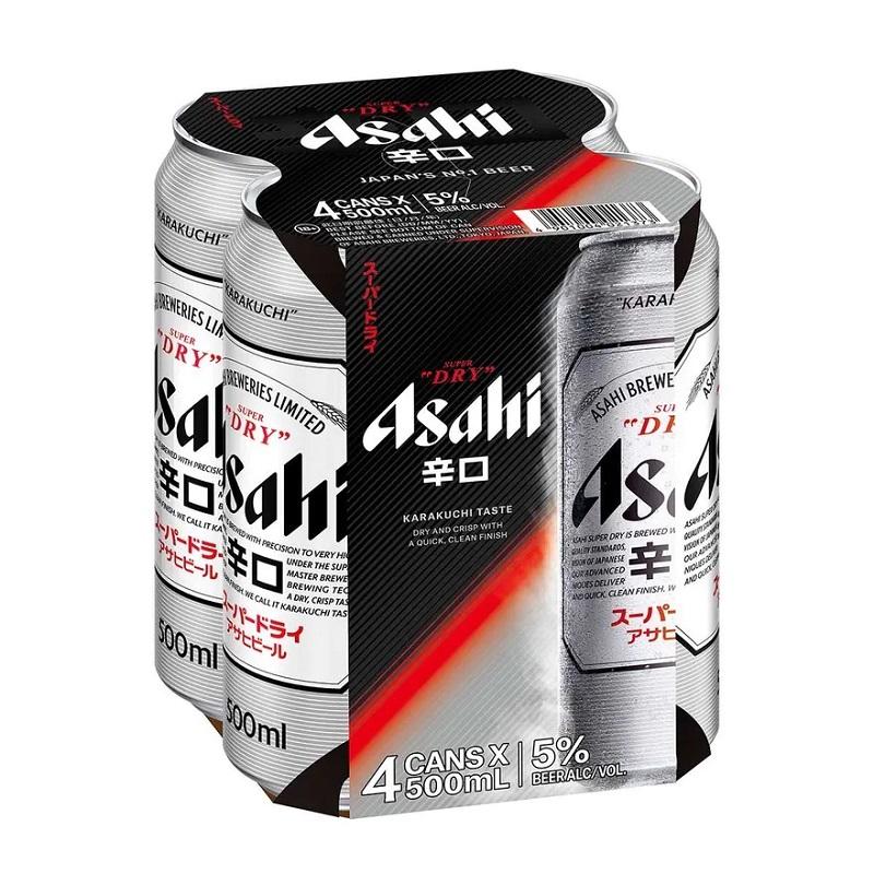 Asahi Beer King Can (4-Can Set) - Open Bottle