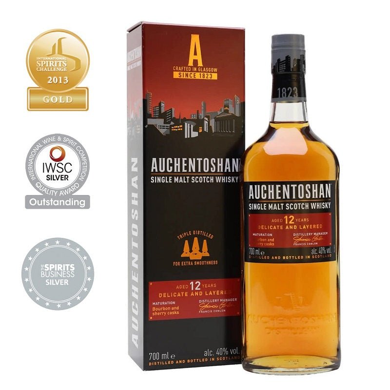 Auchentoshan 12 Years Old Single Malt Scotch Whisky - Open Bottle