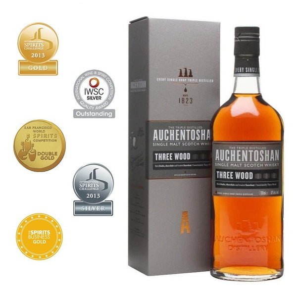 Auchentoshan Three Wood Single Malt Scotch Whisky - Open Bottle