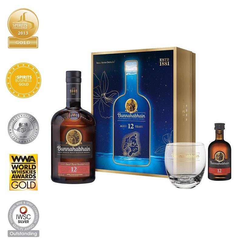 Bunnahabhain 12 Years Old Single Malt Scotch Whisky (50ml Sample Gift Set) - Open Bottle