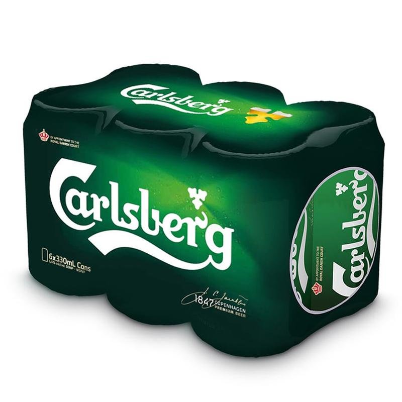 Carlsberg Beer (6-Can Set) - Open Bottle