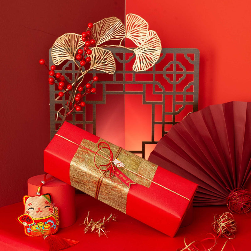 Chinese New Year Gift Wrap (1 Bottle) - Open Bottle