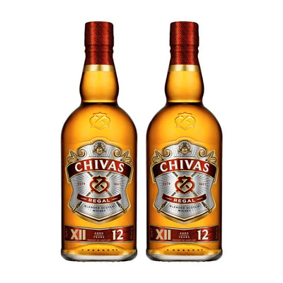 Chivas Regal 12 Year Old Blended Scotch Whisky (2-Bottle Set)