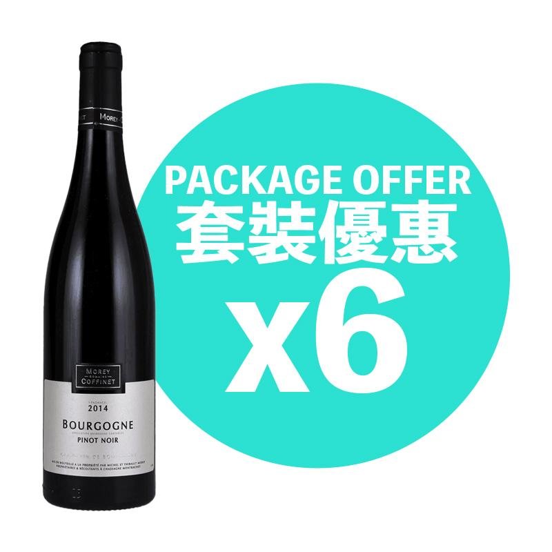 Domaine Morey-Coffinet Bourgogne Pinot Noir 2018 (6-Bottle Set) - Open Bottle