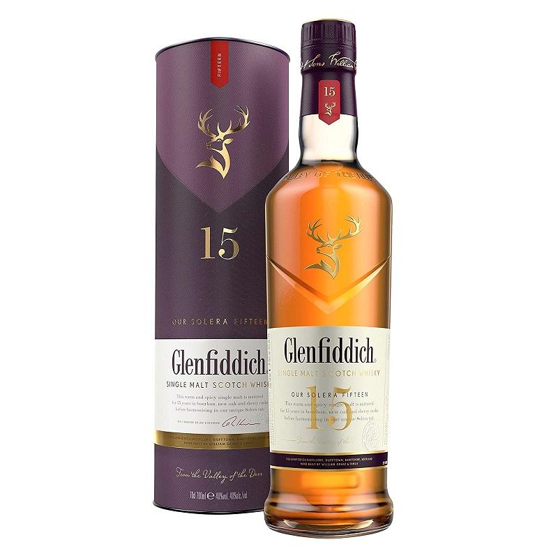 Glenfiddich 15 Years Old Single Malt Scotch Whisky - Open Bottle
