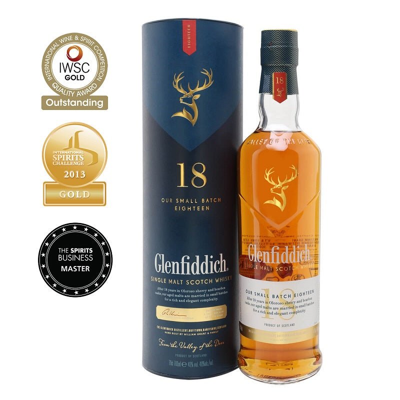 Glenfiddich 18 Years Old Single Malt Scotch Whisky - Open Bottle
