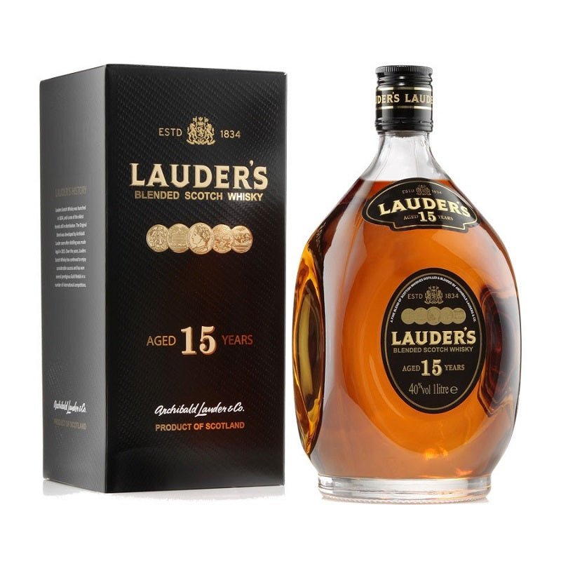 Lauder’s 15 Years Old Finest Scotch Whisky - Open Bottle