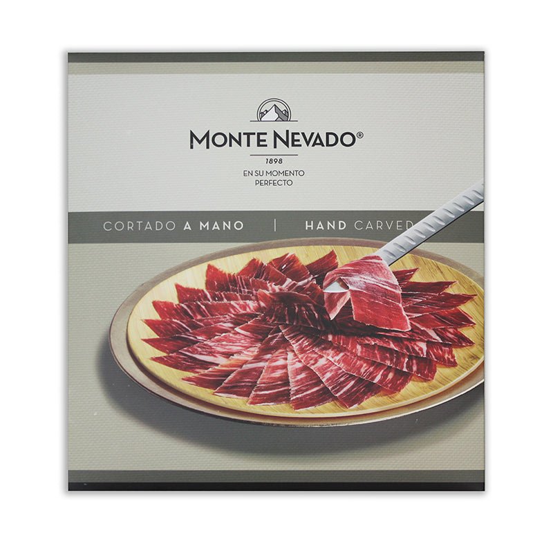 Monte Nevado 100% Iberico Ham Hand cut Sliced 42 months - Open Bottle