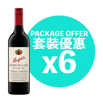 Penfolds Koonunga Hill 76 Shiraz Cabernet Sauvignon 2016 (6-Bottle Set)