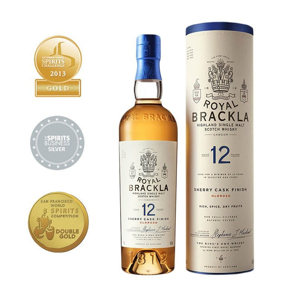 Royal Brackla 12 Years Old Oloroso Sherry Cask Finish Single Malt Scotch Whisky - Open Bottle