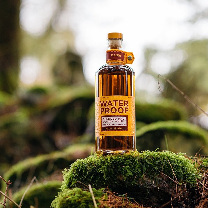 WATERPROOF Blended Malt Scotch Whisky (With Bottle Jacket) - Open Bottle